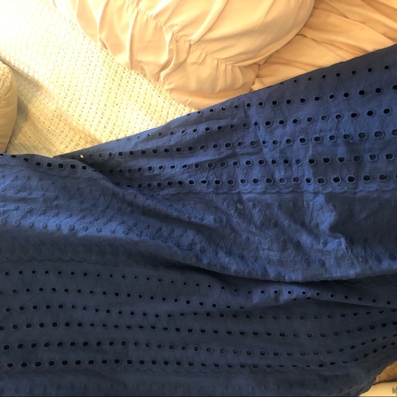 Francesca’s Eyelet Navy Blue Tank Shift Dress - Picture 5 of 8